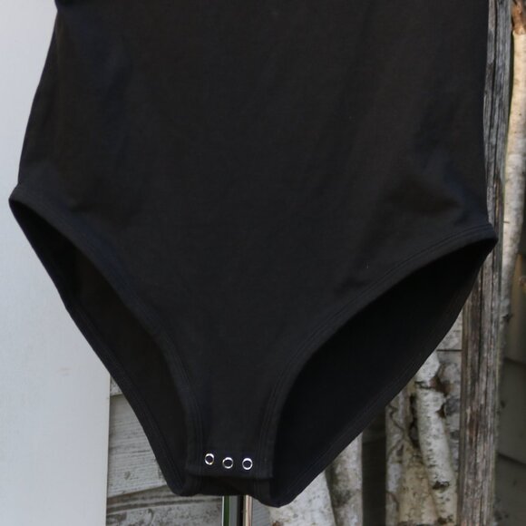 Victoria's Secret PINK Black Sleeveless Tank Logo Bodysuit Sz XS - Picture 3 of 6